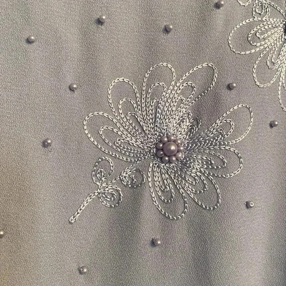 Vintage women’s dress - Appraisal size 16 - short sleeve - beaded - maxi - Picture 4 of 7